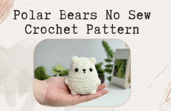 : Crochet Keychain Polar Bears No Sew Pattern, Amigurumi Polar Bears  Crochet Pattern PDF