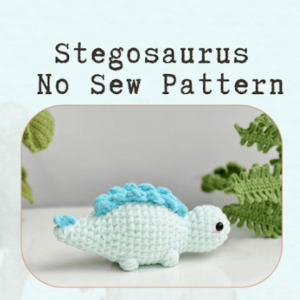 : Crochet Keychain Stegosaurus Dinosaur No Sew Pattern, Amigurumi Dinosaur  Crochet Pattern PDF