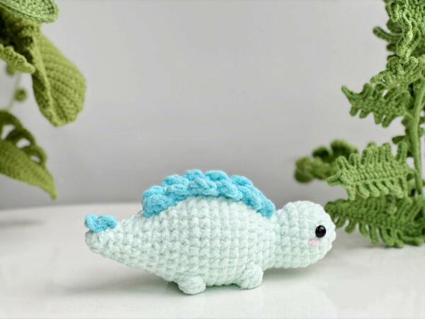 : Crochet Keychain Stegosaurus Dinosaur No Sew Pattern, Amigurumi Dinosaur  Crochet Pattern PDF