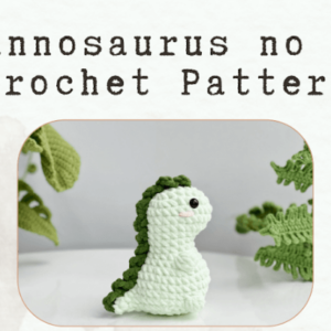 : Crochet Keychain Tyrannosaurus Dinosaur No Sew Pattern, Amigurumi Dinosaur  Crochet Pattern PDF