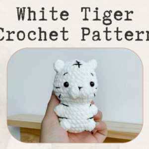 : Crochet Keychain White Tiger Pattern Pdf, Crochet Tiger Amigurumi Pattern Crochet Pattern PDF