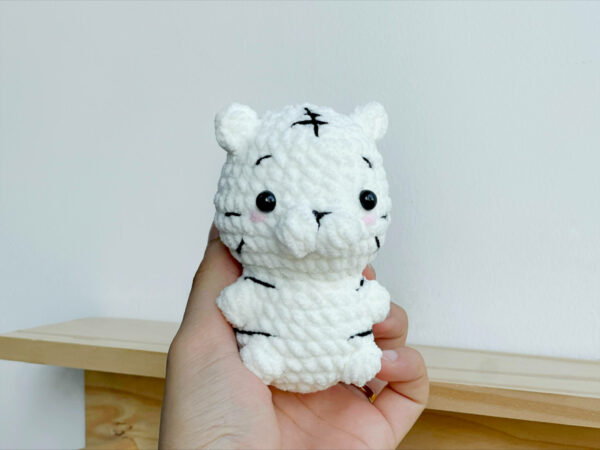 : Crochet Keychain White Tiger Pattern Pdf, Crochet Tiger Amigurumi Pattern Crochet Pattern PDF