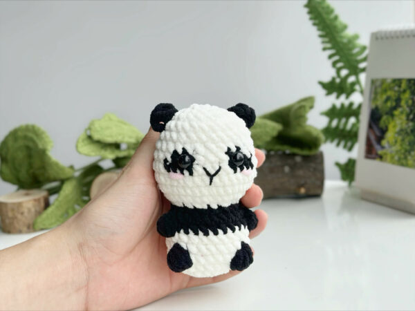 : Crochet Keychain Zoo Animal Combo3 No Sew Pattern, Amigurumi Panda, Lion, Bunny s Crochet Pattern PDF