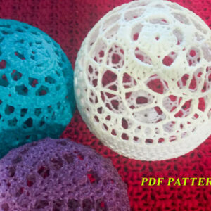 : Crochet Lacy Snowball Pattern, Crochet Ornament Pattern Pdf,  For Christmas Crochet Pattern PDF
