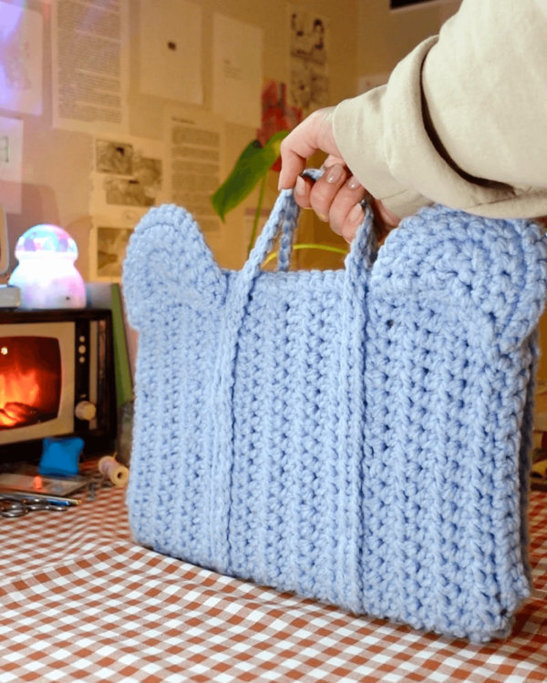 : Crochet Laptop Case Bag Pattern, Crochet Laptop Case Bag Video Tutorial, Amigurumi Laptop Cover  Crochet Pattern PDF