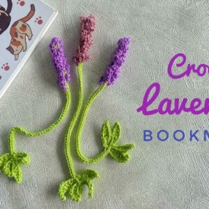 : Crochet Lavender Bookmark Pattern, Crochet Lavender Pattern, Bookmark  Pdf Crochet Pattern PDF