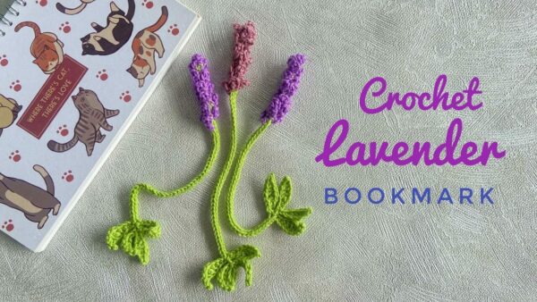 : Crochet Lavender Bookmark Pattern, Crochet Lavender Pattern, Bookmark  Pdf Crochet Pattern PDF
