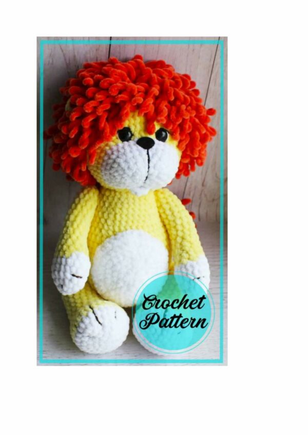 : Crochet Lion Plushies Pattern, Amigurumi Lion  Crochet Pattern PDF