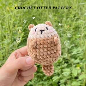: Crochet Mini Otter White Face , Crochet Otter Pattern Pdf Crochet Pattern PDF