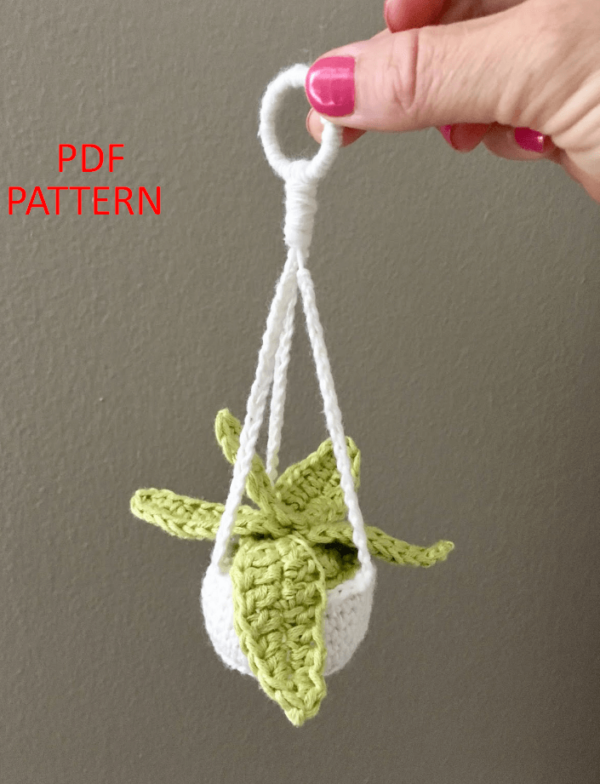 : Crochet Mini Plant Hanger Pattern Pdf, Amigurumi Plant Hanger s Crochet Pattern PDF