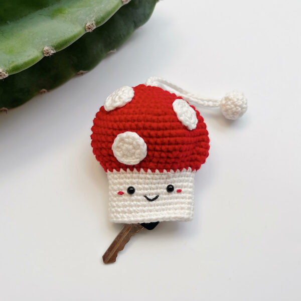 : Crochet Mushroom Key Cover Pattern Pdf, Crochet Mushroom Amigurumi Pattern, Crochet Key Cover Pattern Crochet Pattern PDF