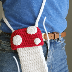 : Crochet Mushroom Phone Bag Pattern, Crochet Mushroom Pattern, Phone Bag  Crochet Pattern PDF