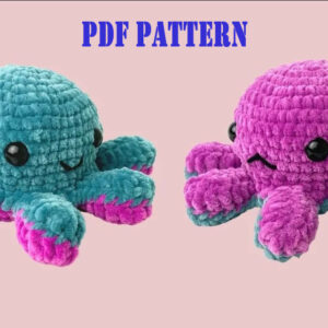 Crochet Reversible Octopus Pattern Pdf, Crochet Octopus Amigurumi Pattern Crochet Pattern PDF