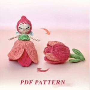 : Crochet Reversible Tulip Fairy Pattern, Crochet Tulip Pattern Pdf, Crochet Fairy Pattern Pdf Crochet Pattern PDF