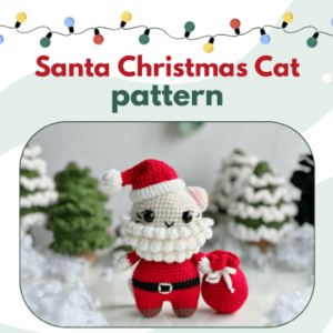 : Crochet Santa Cat Pattern, Crochet Cat Pattern, Christmas Santacrochet Pattern Pdf Crochet Pattern PDF