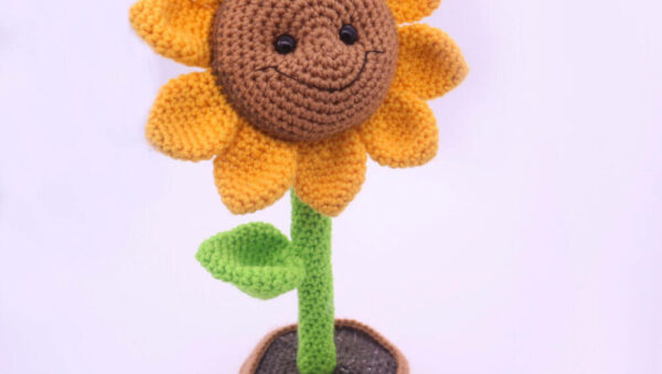 : Crochet Sunflower Pot Pattern, Crochet Sunflower Pattern Pdf Crochet Pattern PDF