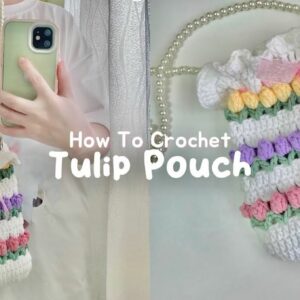 : Crochet Tulip Pouch Bag Pattern Pdf, Crochet Tulip Amigurumi Pattern, Crochet Pouch Bag Pattern Crochet Pattern PDF