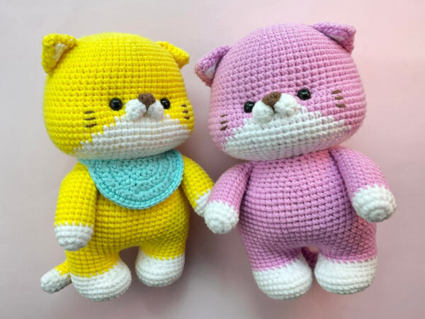 : Cute Cat  Pdf, Crochet Chubby Cat Amigurumi Crochet Pattern PDF