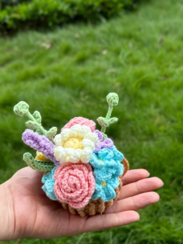 : Cute Flower Car Hanging Pot , Pdf Pattern For You, Crochet Flowers Pattern Crochet Pattern PDF