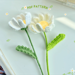 : Daisy Flower , Crochet Flower Bouquet Pattern, Crochet Flower Pattern Crochet Pattern PDF