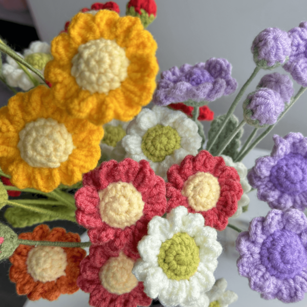 : Daisy Flower , Crochet Flower Bouquet Pattern, Crochet Flower Pattern Crochet Pattern PDF