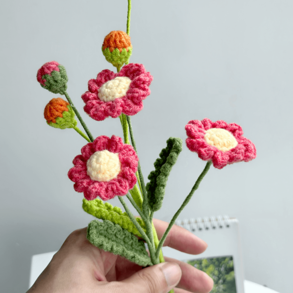 : Daisy Flower , Crochet Flower Bouquet Pattern, Crochet Flower Pattern Crochet Pattern PDF