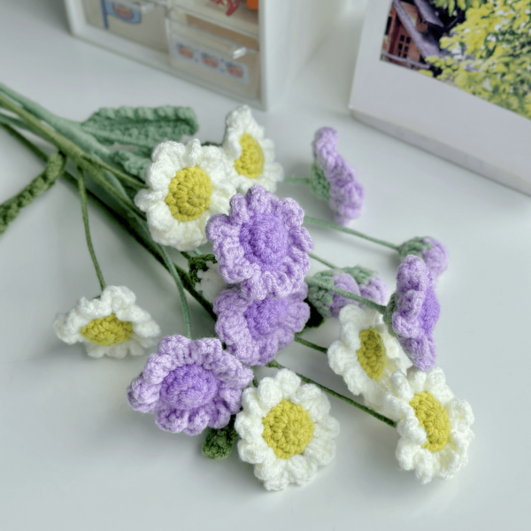 : Daisy Flower , Crochet Flower Bouquet Pattern, Crochet Flower Pattern Crochet Pattern PDF