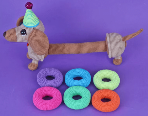 : Dog Stacking Toy  Pdf, Crochet Dog Amigurumi Pattern, Crochet Stacking Toy Pattern Crochet Pattern PDF