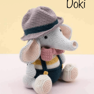 Doki The Elephant , Animal Amigurumi Pattern Crochet Pattern PDF
