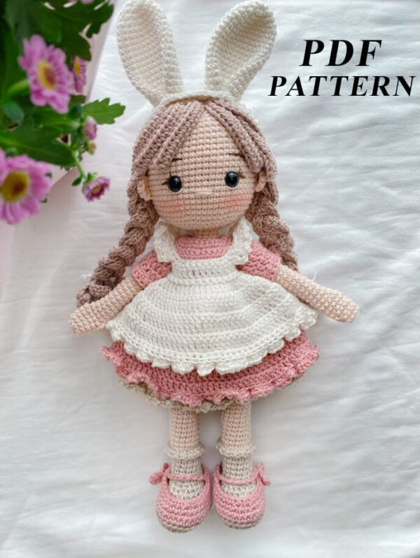 : Doll Rosie Pattern Crochet, Crochet Cute Doll Amigurumi Pattern Crochet Pattern PDF