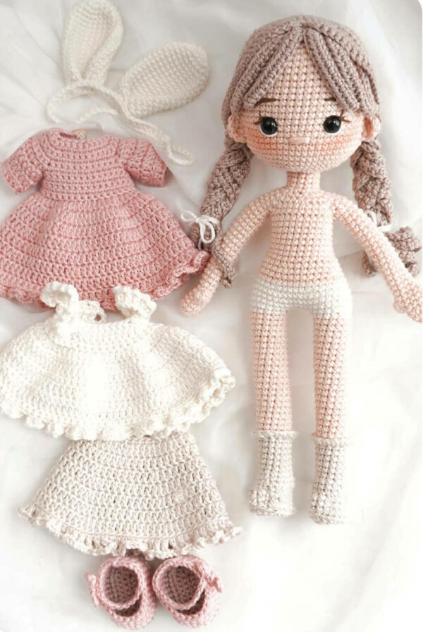 : Doll Rosie Pattern Crochet, Crochet Cute Doll Amigurumi Pattern Crochet Pattern PDF