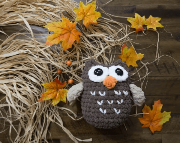 : Fall Owl,  For Owls Lovers, Fall Owl  Crochet Pattern PDF