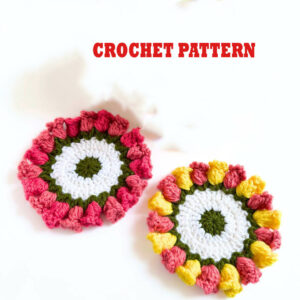 : Flower Coaster  Pdf, Crochet Coaster  Crochet Pattern PDF