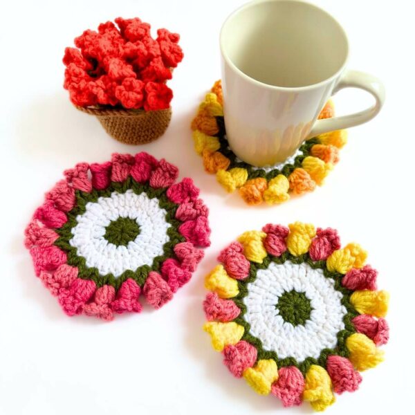 : Flower Coaster  Pdf, Crochet Coaster  Crochet Pattern PDF