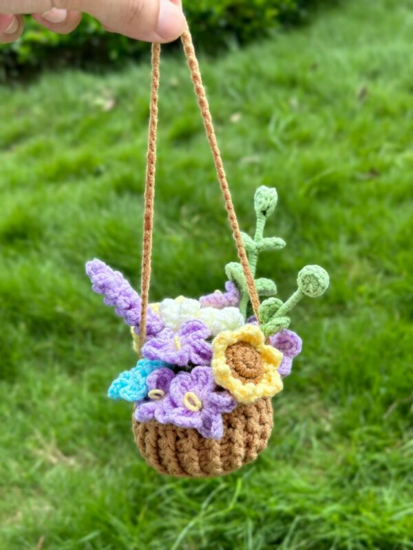 : Flowers Car Hanging , Pdf Pattern For You, Crochet Flowers Pattern Crochet Pattern PDF