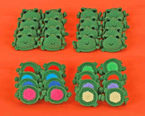 : Frog Memory Game , Pdf Frog Pattern For You, Memory Game  Crochet Pattern PDF