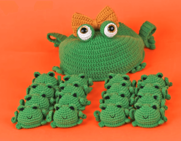 : Frog Memory Game , Pdf Frog Pattern For You, Memory Game  Crochet Pattern PDF