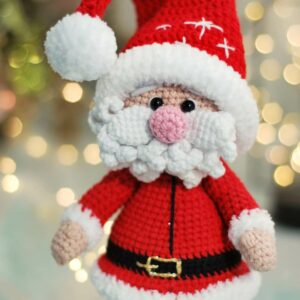 Funny Little Santa Claus , Christmas And New Year Decor Amigurumi Pattern, Diy Christmas Tree Decor, Diy Crochet Doll Santa Crochet Pattern PDF