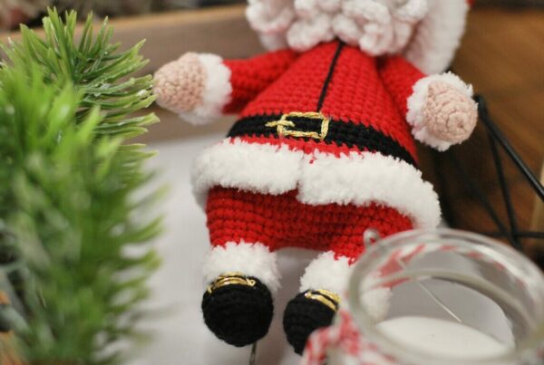 Funny Little Santa Claus , Christmas And New Year Decor Amigurumi Pattern, Diy Christmas Tree Decor, Diy Crochet Doll Santa Crochet Pattern PDF