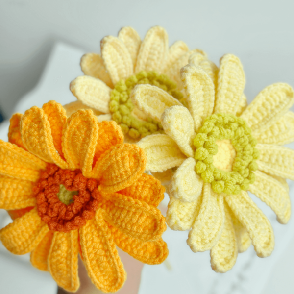 : Gerbera Flower , Crochet Flower Bouquet Pattern, Crochet Flower Pattern Crochet Pattern PDF