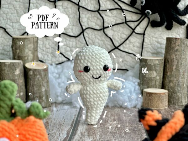 : Ghost , Halloween Crochet, Holiday Decor, Stuffed Animal, Amigurumi , Halloween Decoration, Stuffed Dolls Crochet Pattern PDF