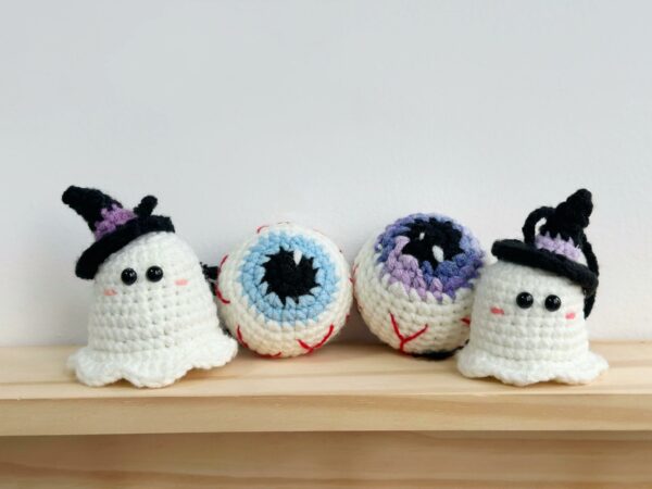 : Halloween s, Eye , Ghost s, Crochet Car Hanging Patterns Crochet Pattern PDF