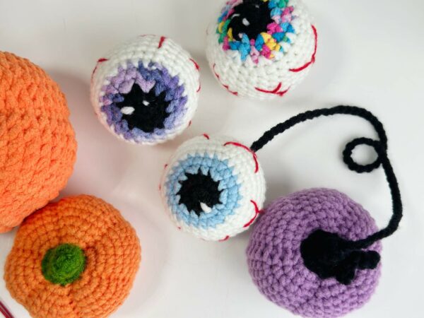 : Halloween s, Eye , Pumkin s, Crochet Car Hanging Patterns Crochet Pattern PDF