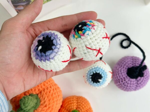 : Halloween s, Eye , Pumkin s, Crochet Car Hanging Patterns Crochet Pattern PDF
