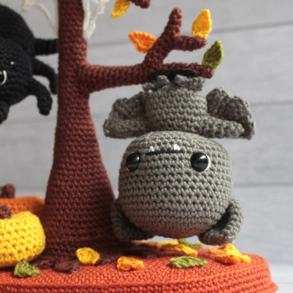 Halloween Tree Set Amigurumi, Cute Spooky Owl, Bat, Spider  Crochet Pattern PDF