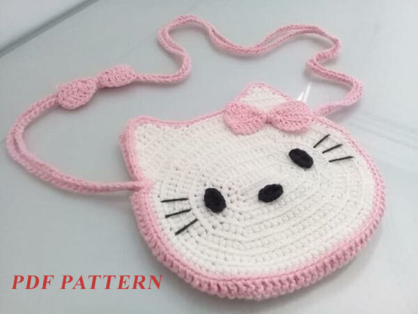 : Hello Kitty Bag Pattern Crochet, Crochet Bag Patterns, Crochet Hello Kitty Amigurumi Pattern Crochet Pattern PDF