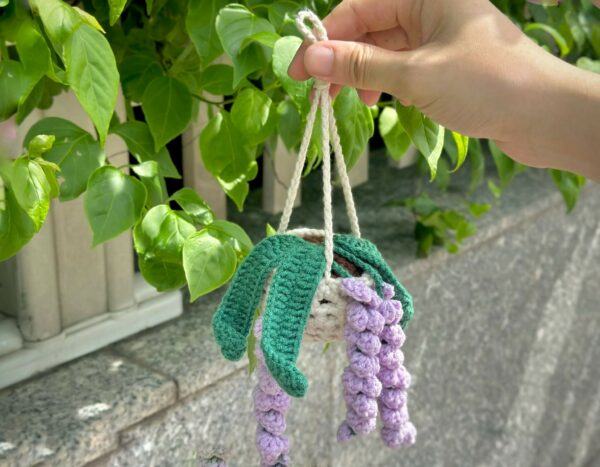 : Lavender Pot Plant, Pdf Instant Download, Amigurumi Crochet Car Haging Patterns Crochet Pattern PDF