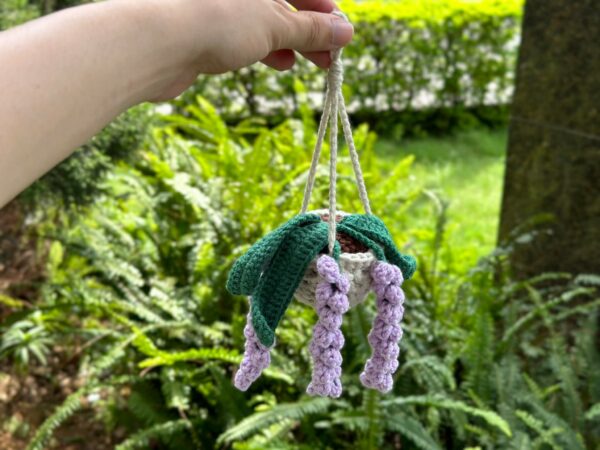 : Lavender Pot Plant, Pdf Instant Download, Amigurumi Crochet Car Haging Patterns Crochet Pattern PDF