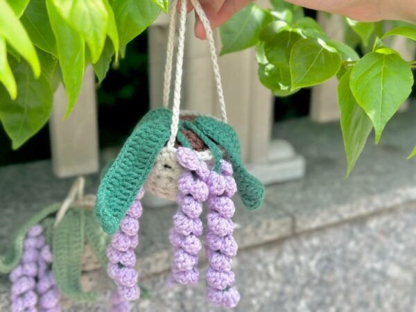 : Lavender Pot Plant, Pdf Instant Download, Amigurumi Crochet Car Haging Patterns Crochet Pattern PDF