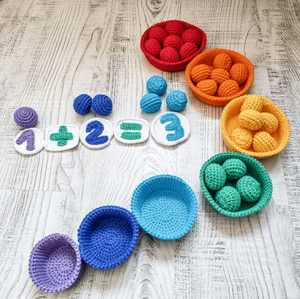 Learning Colors Sorting Counting Numbers Pattern Pdf Baby Toys, Crochet Montessori Children Gift Rainbow  Pdf Crochet Pattern PDF